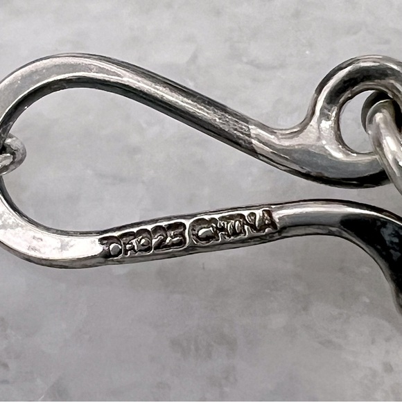 Sterling Silver Blue Opal Bead Necklace and Dangle Earrings Ensemble - Picture 5 of 16